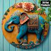 D Flat Beware The Forest Spirits Watching Mushroom  Butterfly Round Tin Sign Vintage Metal Wall Art for Whimsical Cottagec