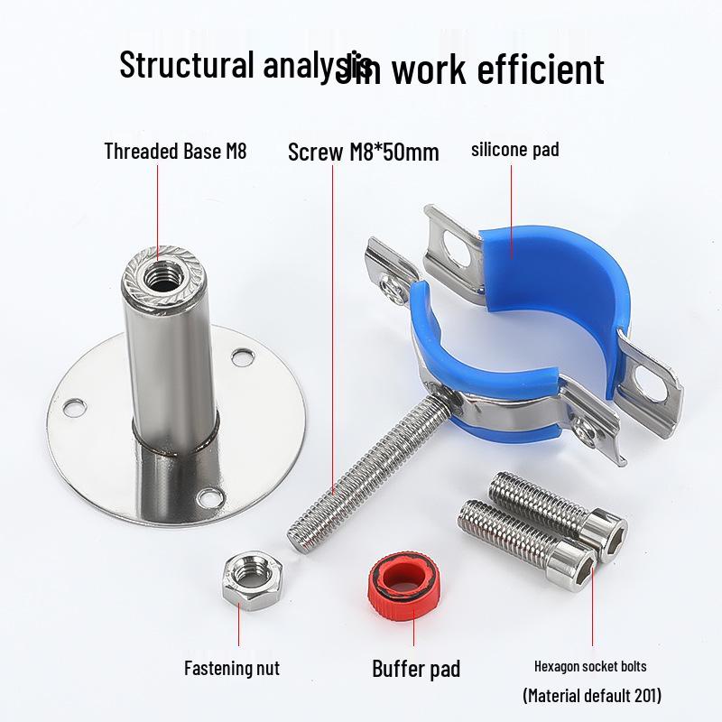 Stainless Steel Pipe Fixing Bracket Clamp for Gas and Water Pipes