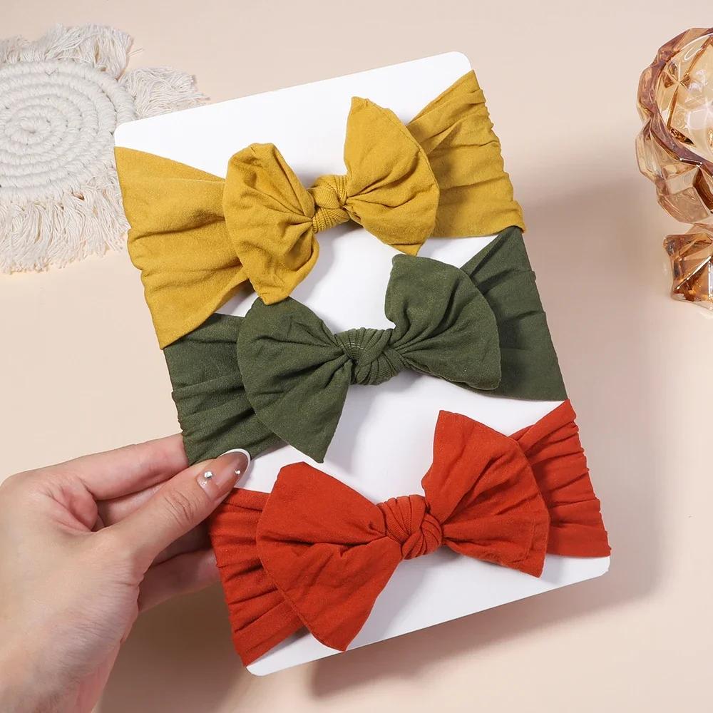 3Pcs/Lot Cable Knit Baby Headbands For Children Elastic Baby Girls Turban Kids Hair Bands Newborn Headwrap Baby Hair Accessories