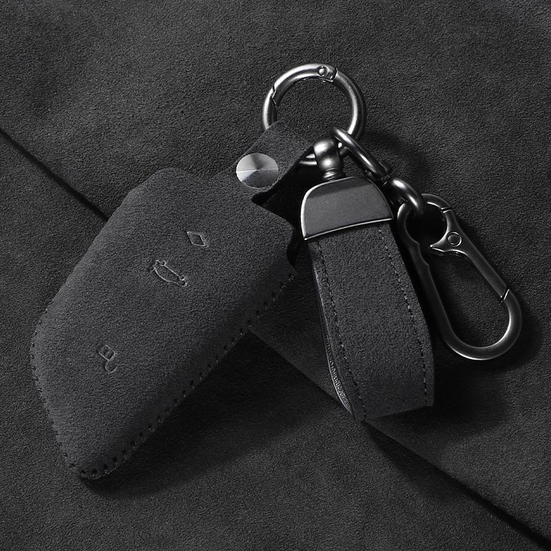 Suede Car Key Case Cover for BMW X1 X3 X4 X5 F15 X6 F16 G30 7Series G11 F48 F39 520 525 G20 118i 218i 320i Made of Accessories
