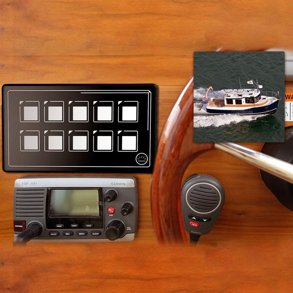 Car Universal 10P Membrane Control Switch Panel with Backlight Module LED Touch Electronic Accessories USB Cable Builtin PPTC IP67 Waterproof