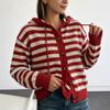 Women's Cardigan, Striped, Color-Block, Long Sleeve for Spring and Fall