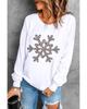 Azura Exchange Leopard Snowflake Pullover Sweatshirt