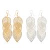 Fashion Women Hollow Leaf Shaped Drop Dangle Hook Earrings Party Jewelry Gifts