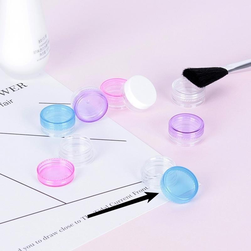 50pcs of 3g PS Frost Bottle Gold Powder Bottle Small Eye Shadow Bottle Plastic Cosmetic Packaging Box