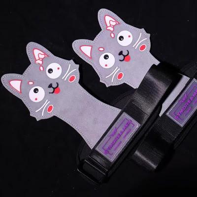 Jundingying Lucky Puppy Cowhide Fitness Deadlift Straps