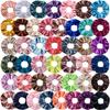 12pcs Vintage Women Pink Velvet Scrunchies Baby Girls Headwear White Black Blue Green Elastic Hair Bands Kids Hair Accessories