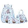 Conjunto de Mochila de 4 Peças LABUBU Desenho Animado Estampa Fofa para Meninas - Mochila Escolar para Ensino Fundamental