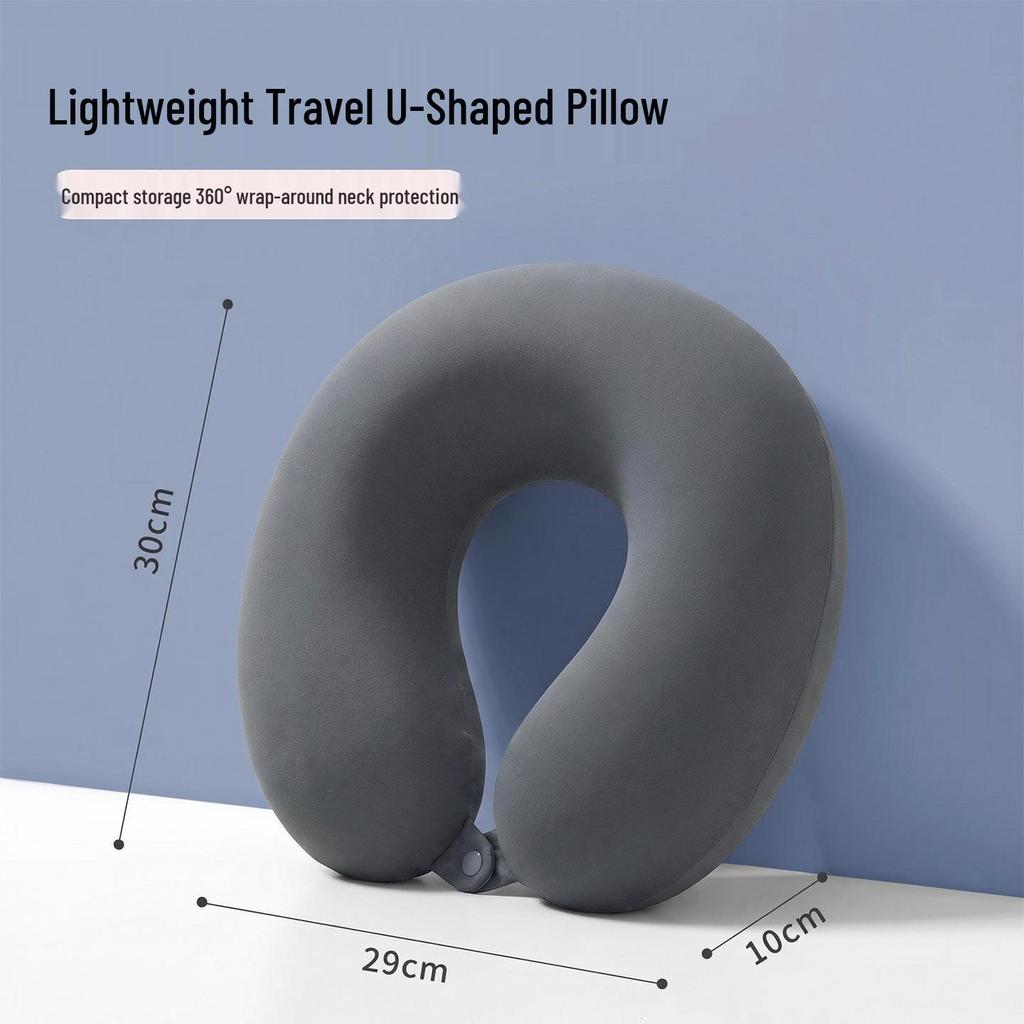 Cross-Border Memory Foam Travel Neck Support Pillow – U-Shaped Portable Pillow for Airplane & Train Sleep