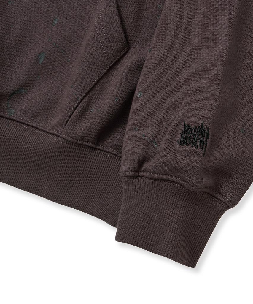 Painted Hoodie - Dark Brown