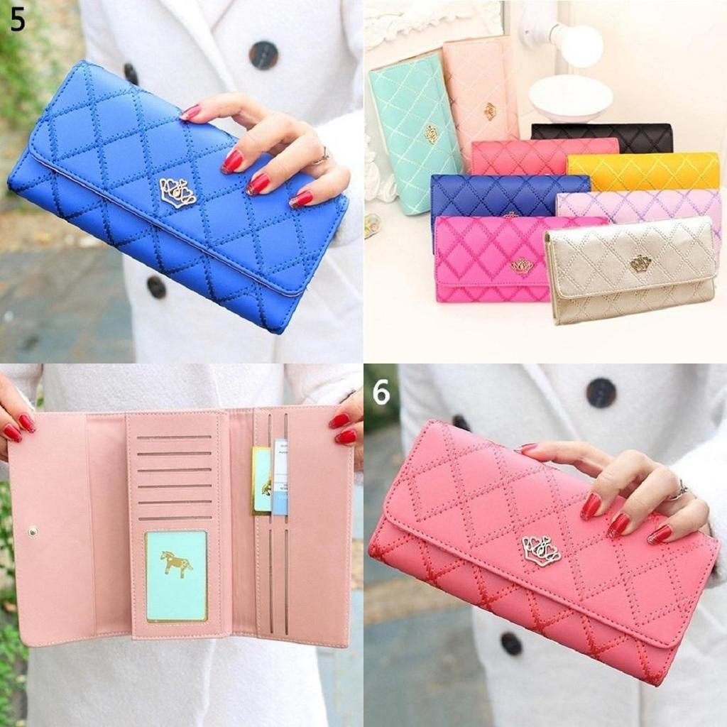 Elegant Lady Faux Pu Leather Long Purse Clutch Card Wallet With Timeless Appeal