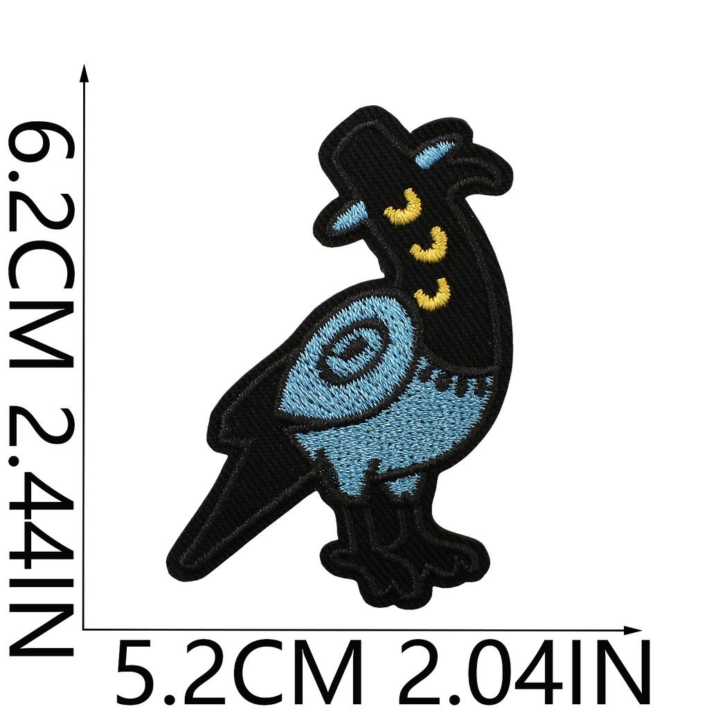 Cartoon Girl Embroidery Cloth Sticker Devil Computer Embroidery Label Colored Love Patch Sticker Blue And Black Crow Chapter Boy Ironing
