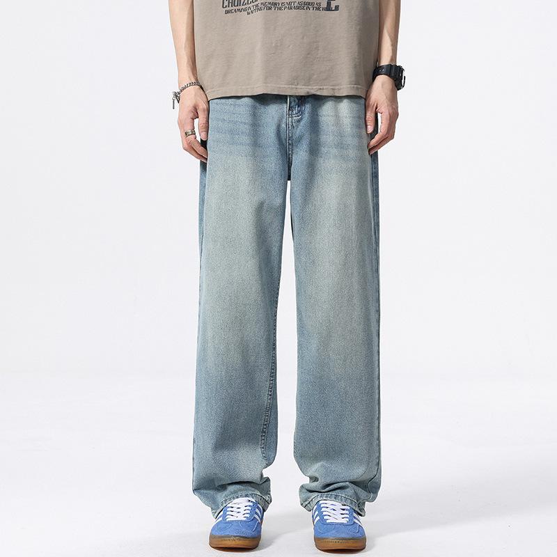 

Summer Thin Tennis Jeans New Loose Draped Straight-Light Wide Legs 28