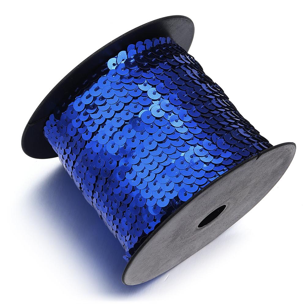 100 Yards/Roll Bright Sequins Shiny Color Round Flat Paillettes Strings For Party Decor DIY Crafts Clothing Sewing Accessories