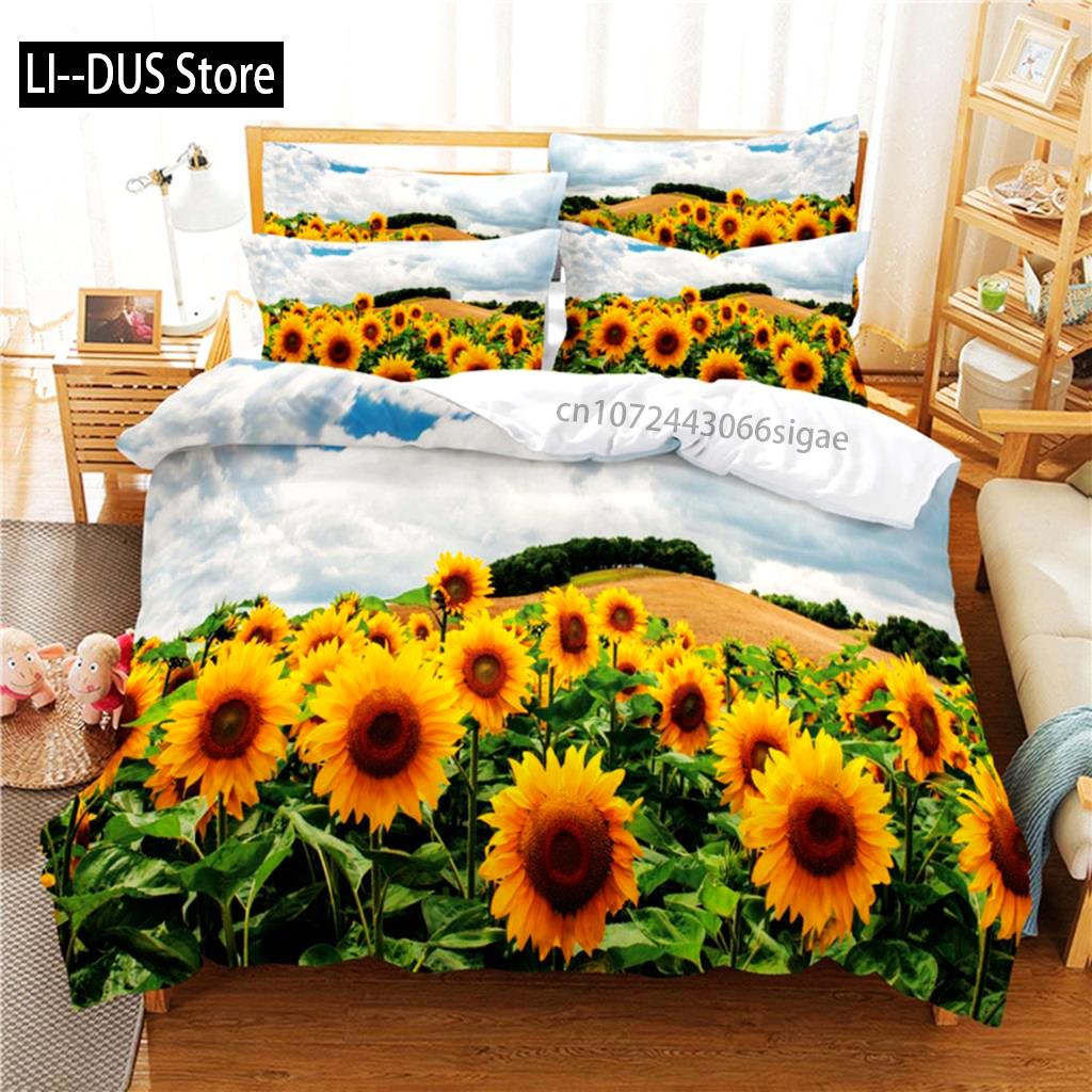 Beautiful Flower Bedding Set Duvet Cover Set 3d Bedding Digital Printing Queen Size Bedding Sets Fashion Design