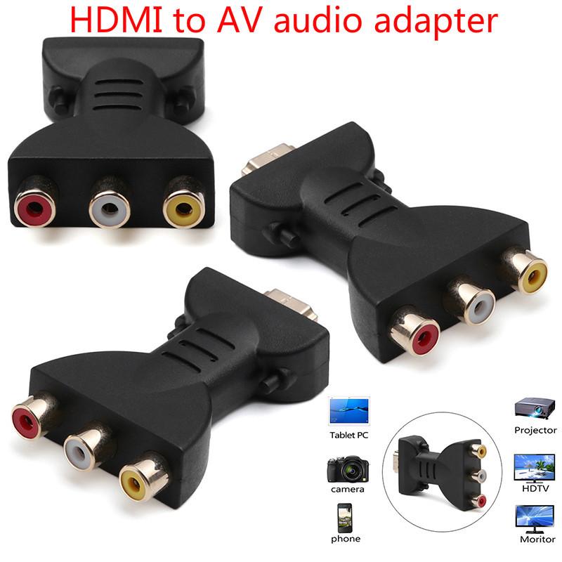 HDMI-compatible Gold-plated to AV Audio Adapter HDMI-compatible to VGA Splitter for HDTV DVD