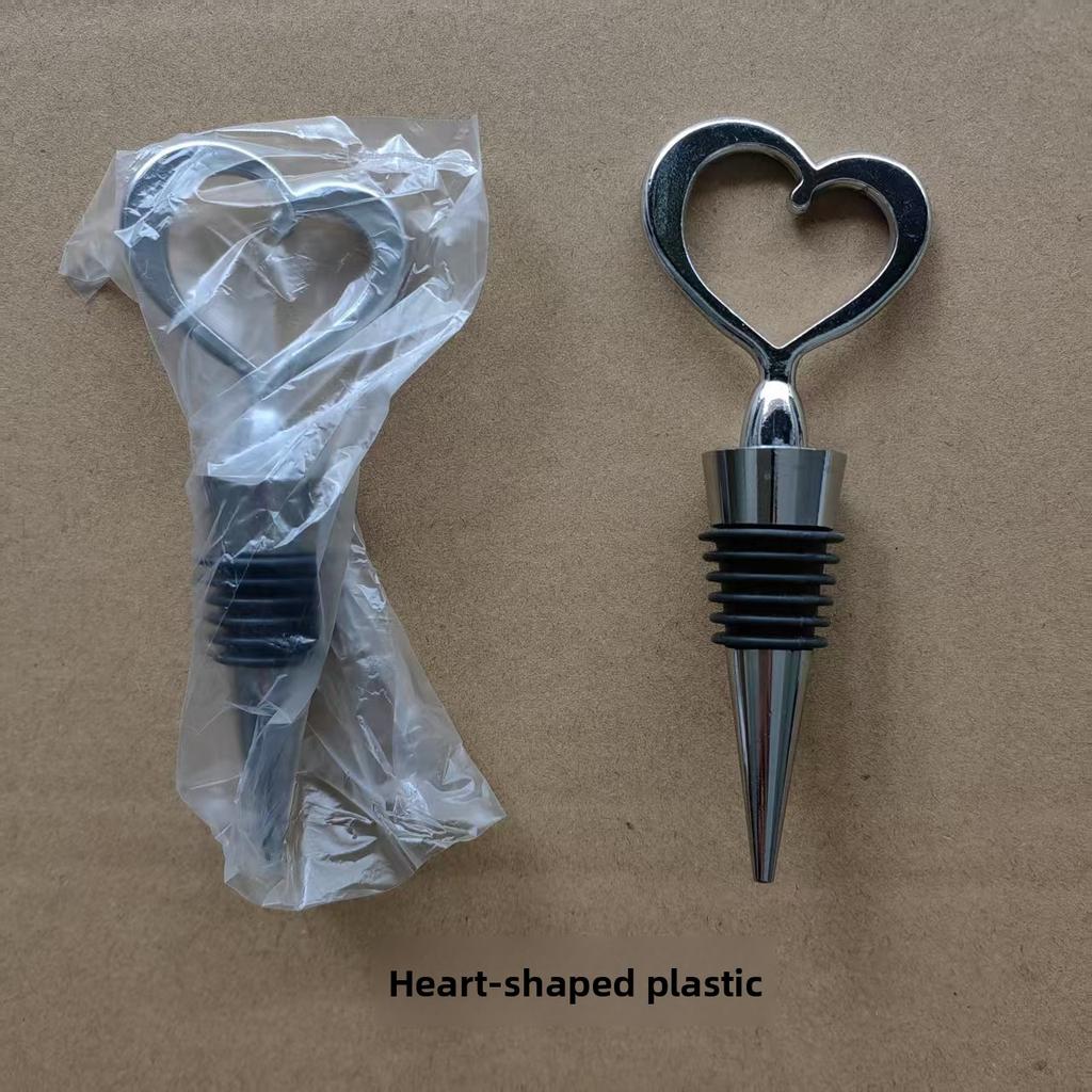 JSH003 Decorative Beverage Keeping Standard Bottles Wine Champagne Fresh Heart Shaped Plastic Wine Bottle Stopper