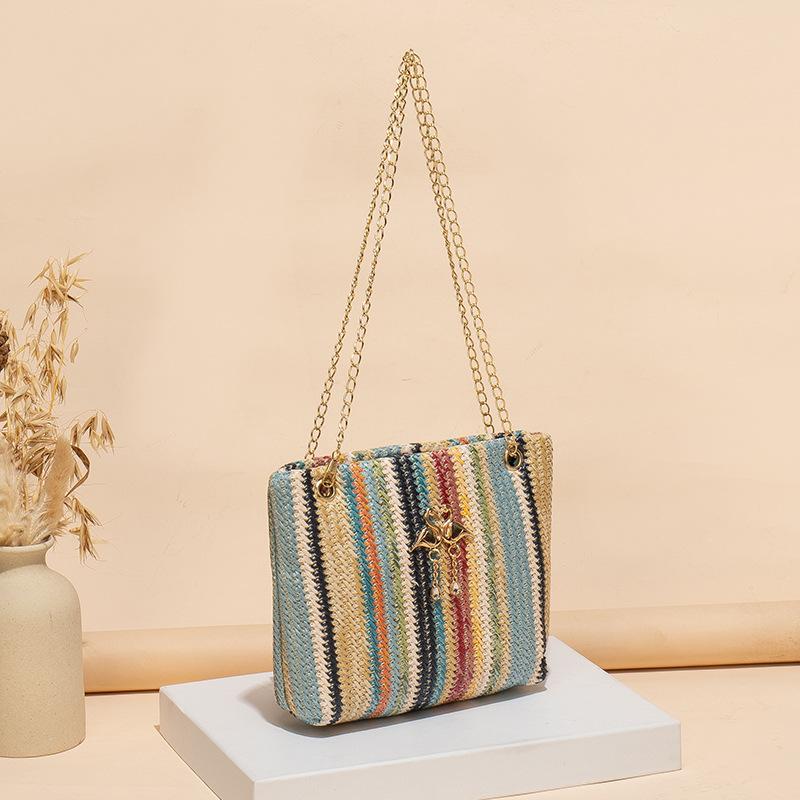 Fashion Trend Colored Shoulder Chain Tote Bag New Versatile Niche Cute Women's Bag