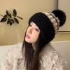 Autumn and Winter Hat Female Cute Hairball Cold Hat Rabbit Fur Fleece Warm Hat