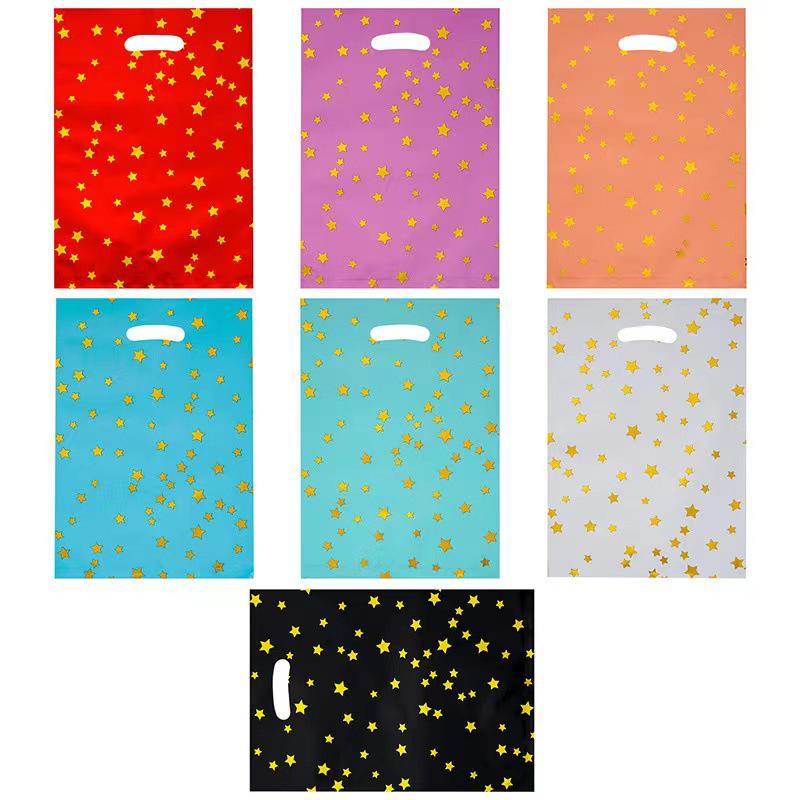 Pentagram Solid Color Gift Bags for Weddings, Birthdays, and Parties