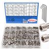 460pcs - M3 M4 M5 M6 Socket Head Cap Screws, Stainless Steel Socket Head Cap Screws, Nuts and Washers Set, for Home DIY Repairs.