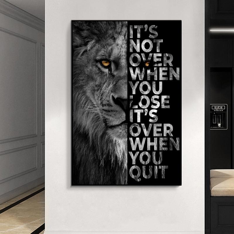 Lion Wall Decoration Oil Painting No Frame Background Wall Decoration Canvas Wall Art For Living Room Decor And Home Decor