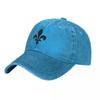Quebec France Royal Washed Baseball Cap Fleur De Lis Lily Vintage Trucker Hat Couple Women Outdoor Gym Design Baseball Caps