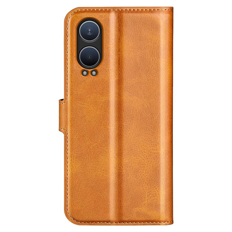 For OnePlus Nord CE4 Lite 5G/Oppo K12x 5G (China) Case Calf Texture Leather Stand Phone Cover