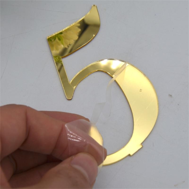 10pcs Wedding Table Numbers Gold Mirror Acrylic Signs Reception Number Decor X3UC
