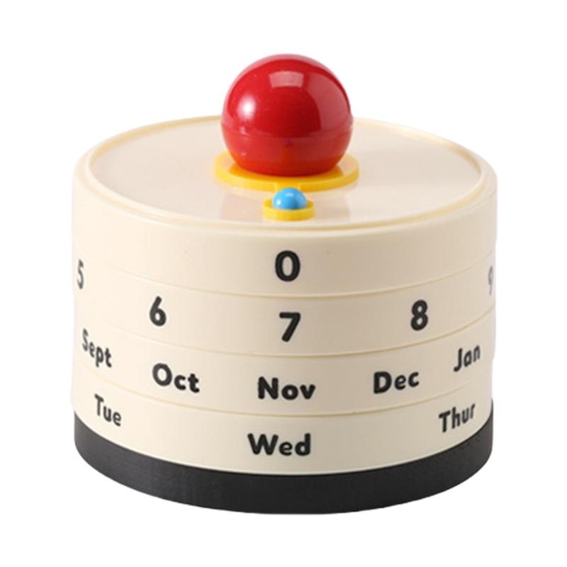 High Aesthetic Rotating Perpetuals Calendar Desk Accessories Ideal For Women Creative Homes Lover Creative Individuals