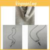 Cross Pendant Necklace For Men Women Stainless Steel Layered Chain Fashion Accessory