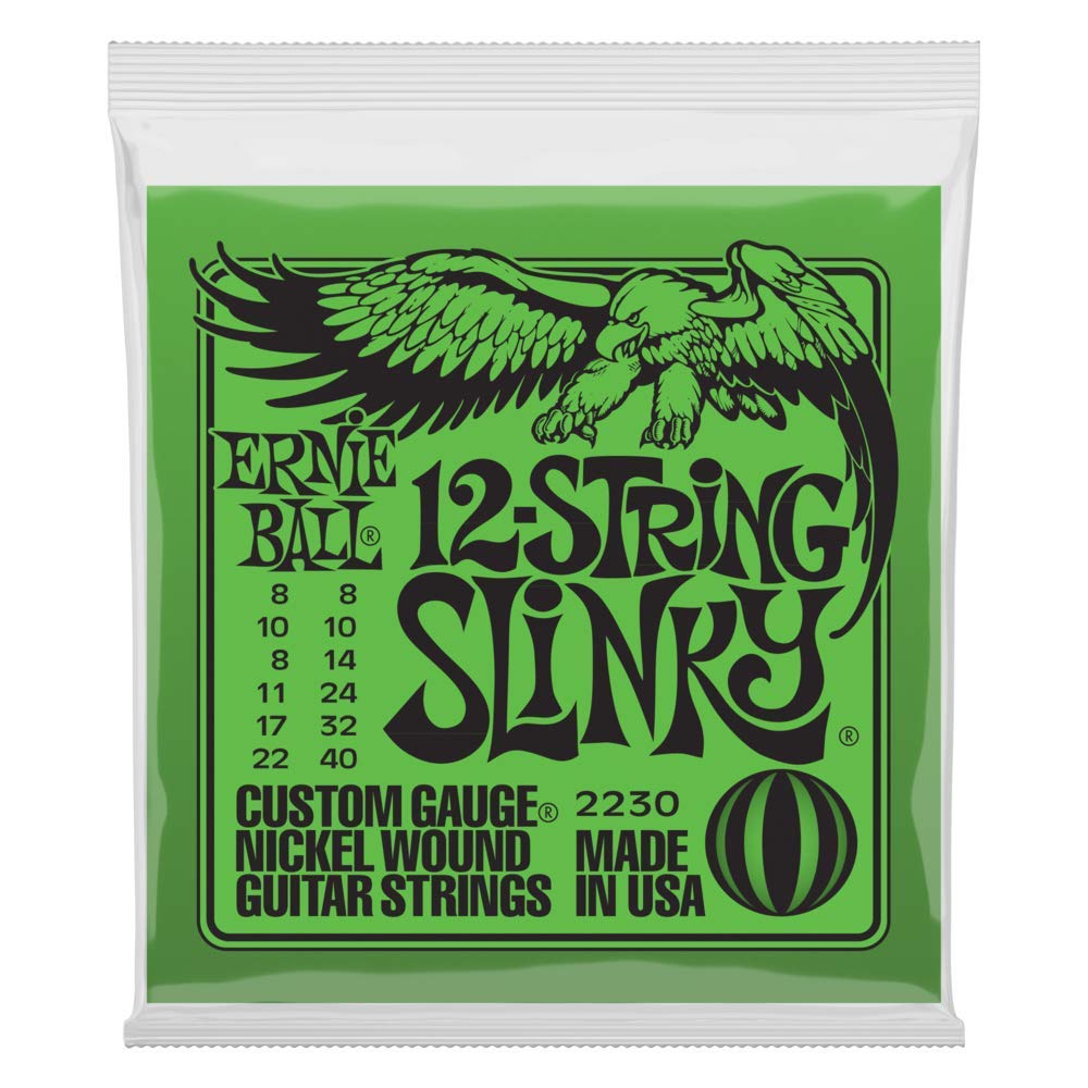 

[Authentic] ERNIE BALL 2230 12-String Electric Guitar Strings (08-40) 12-STRING SLINKY