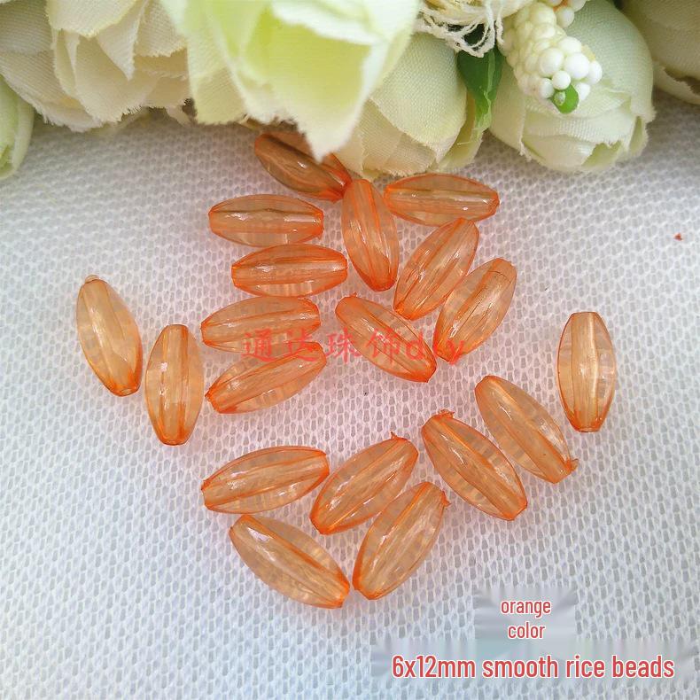 DIY Acrylic Transparent Glossy Rice Beads for Jewelry & Curtain Making