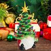 Christmas Battery Luminous Resin Gnome Colorful Light Ceramic Christmas Tree Christmas Table Decorations