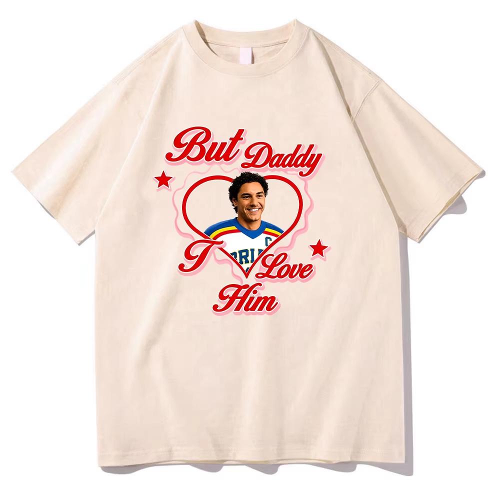 Magliette Romantiche Hockey Fuori dal Campus Ma Papà Lo Amo Stampa Grafica Maglietta di Cotone Graham Logan Magliette Oversize in Cotone Gotico