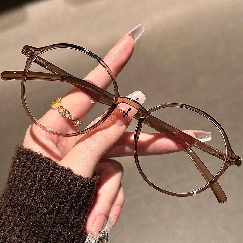 KAMMPT Vintage Round Glasses Women Fashion Candy Color Optical Frames 2025 New Trendy Korean Style Blue Light Blocking Eyewear
