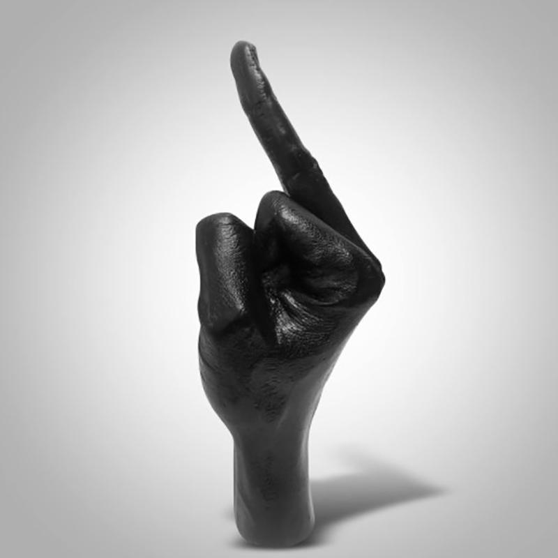 1Pcs Modern Nordic Style Creative Middle Finger Statue Resin Craft Sculpture Flower Potted Plant Home Garden Decoration