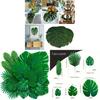 Tropical Palm Leaf Wedding Decor Set With Artificial Plants For Jungle Party Themes