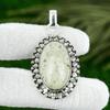 Natural Ocean Jasper Gemstone Pendant Gray 925 Sterling Silver Indian Jewelry