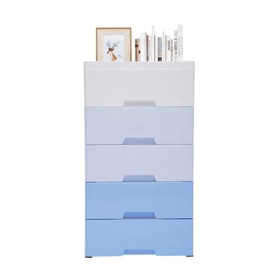 Plastic Drawers Dresser for Bedroom Storage Cabinet with 5 Drawers Craft Organizers and Storage for Clothes, Towels for Kids