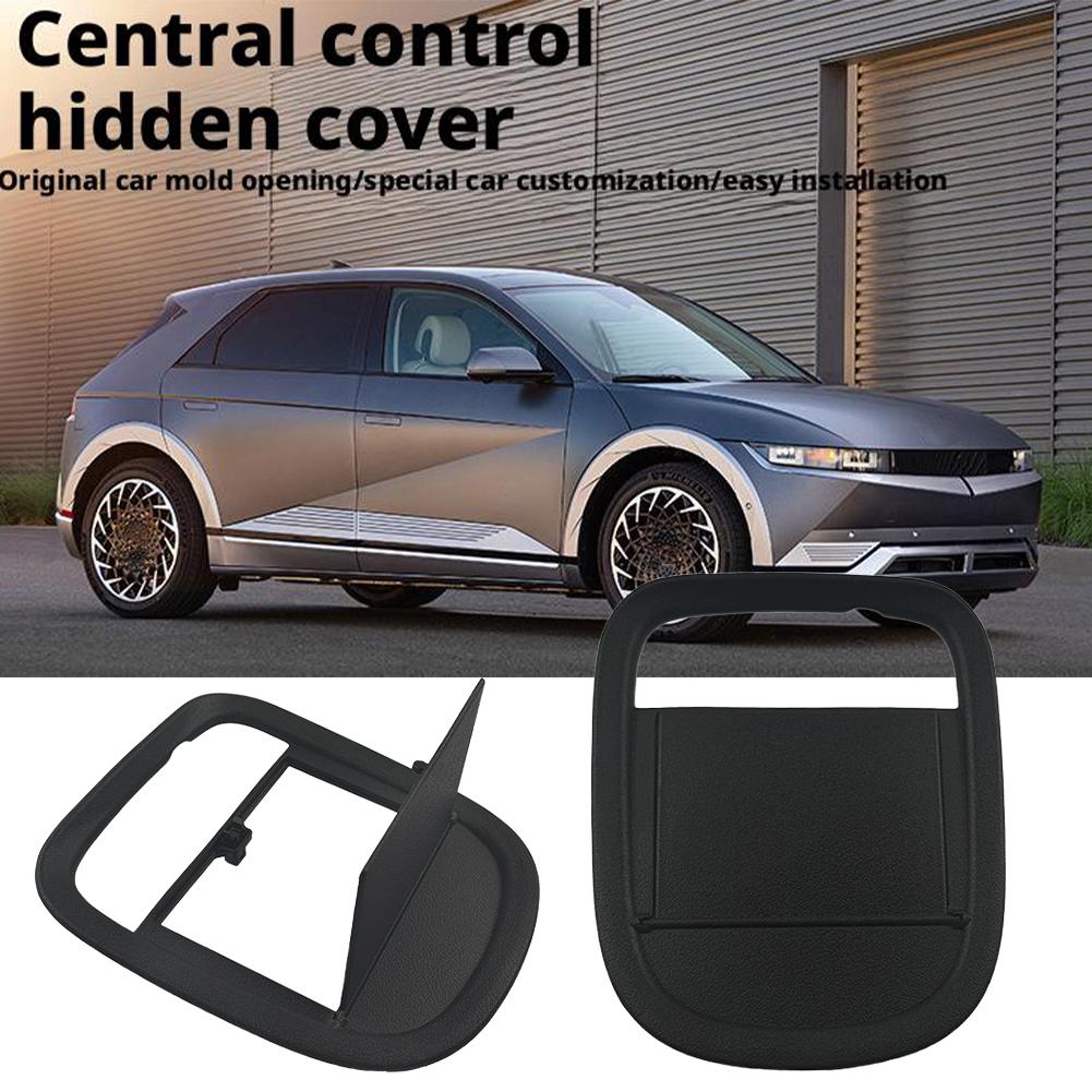 Car Central Control Storage Box Panel Auto Hidden Center Console Cover Adhesive Mesh Pocket Phone Holder For Hyundai Ioniq E0S2