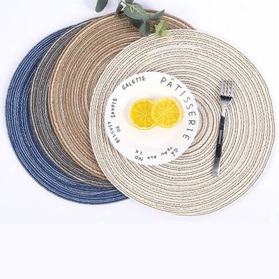 1PC 18cm Round Woven Non-slip Placemat Coaster Insulation Pad Mug Cup Table Mat Home Decor Kitchen Accessory