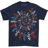 Men's Grateful Dead USA Spiral Skeletons T-shirt  Navy