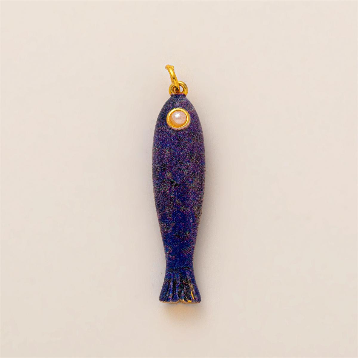 

New beach series colorful fish pendant DIY series copper plated with 14k gold color retention