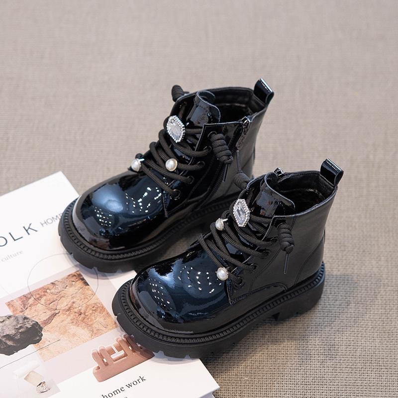 Children's Martin Boots 2025 Autumn New Girls' Boots Korean Version Single Li Short Boots British Style Fashion Princess Leather Boots