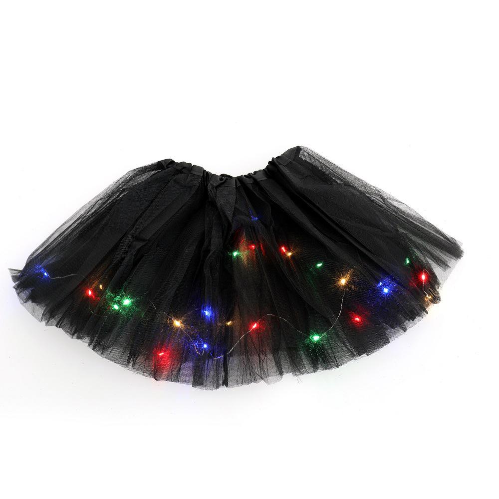 European & American Adult LED Luminous Tutu Skirt - Light-Up Mesh Half-Body Design
