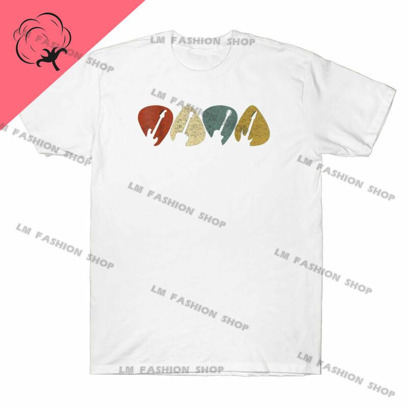 Vintage Short Guitar Graphic TShirts Men's Clothing Short Sleeve Tops Cotton Tees Women's Printed T-Shirt