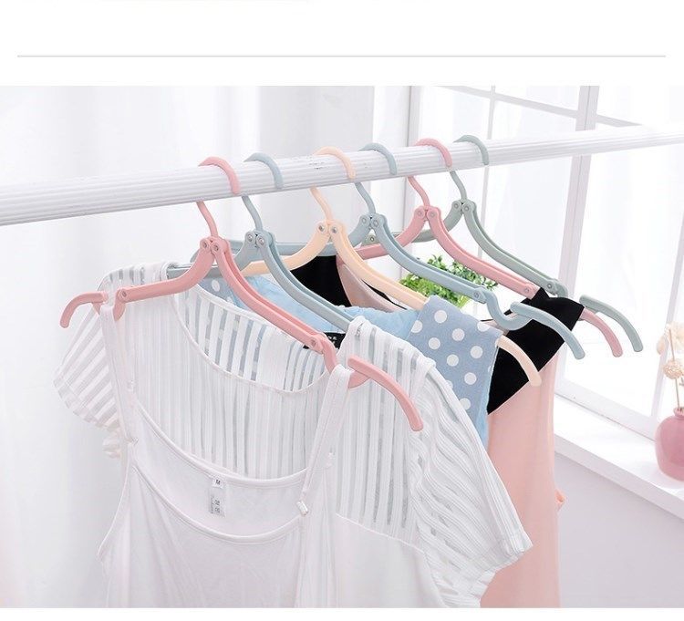 Plastic Travel Hangers - Portable Folding Clothes Hangers Travel Accessories Foldable Clothes Drying Rack for Travel