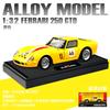 1:Escala 32 250 GTO Supercoche Modelo de Coche de Aleación Sonido y Luz Tire Hacia Atrás Juguete para Niños Coleccionables Regalo de Cumpleaños