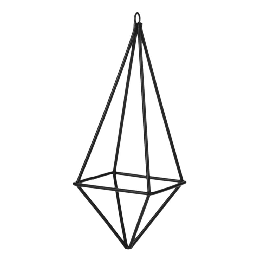4 Stück Schwarze Metall-Tillandsia-Pflanzgefäße Eisen Geometrischer Pflanzenaufhänger Langlebiger Boho-Pflanzenhalter
